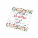 Personalised Thank You Teacher Glass Coaster Gift